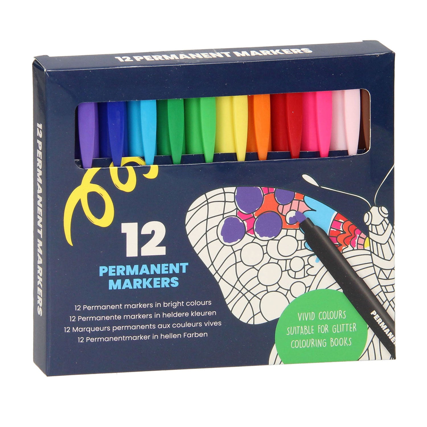 Imagebooks permanent markers gekleurd, 12st.