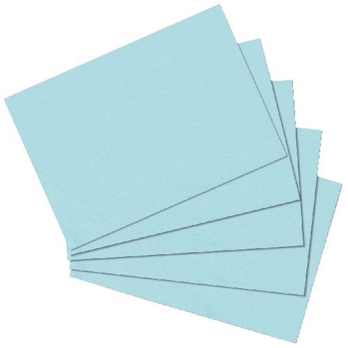 Abi indexkaarten herlitz a5 175 gsm blauw blanco 100 stuks
