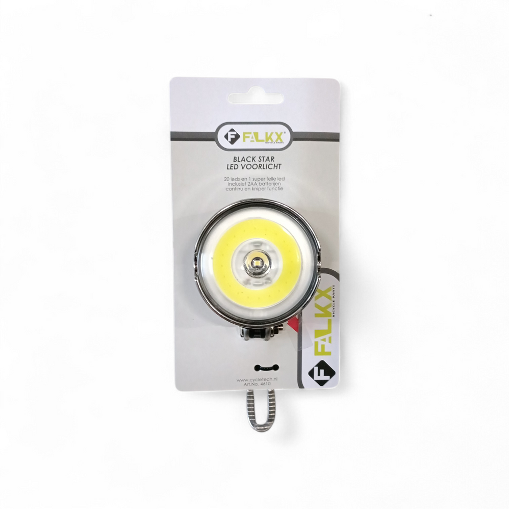 FALKX Koplamp LED. 20 kleine LED's en 1 superheldere LED inclusief batterijen (hangverpakking)