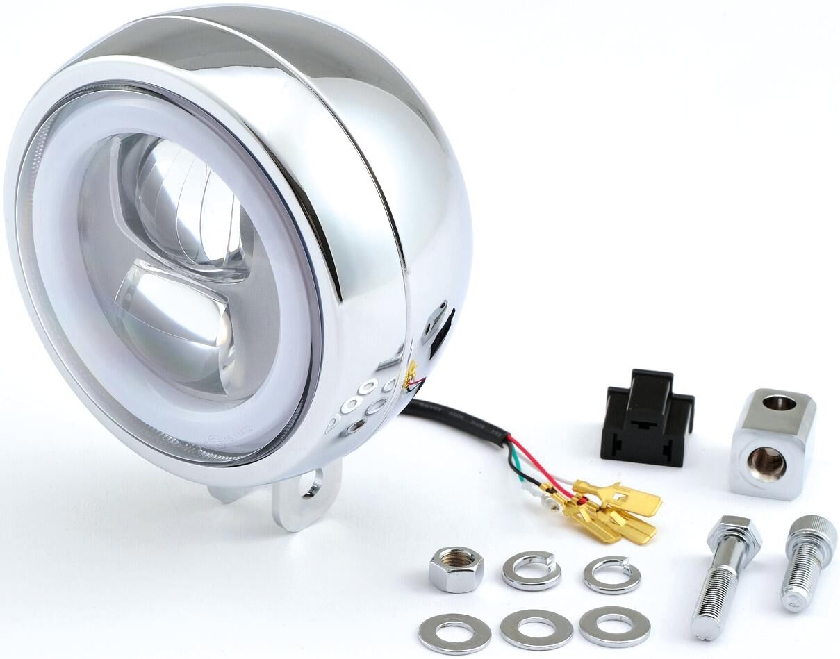 Daytona hoofdkoplamp led headlights led 12mm chr, bottom