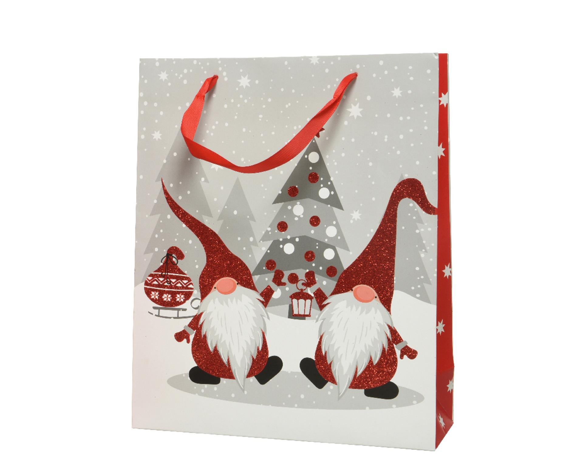 Decoris geschenktas kabouters 8x18x24cm