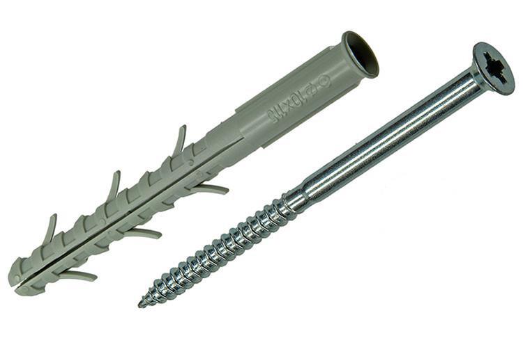 Mack 1019929 - kozijnplug lange exp. polyam. + schr.4st 10 x 115 mm | 5 stuks