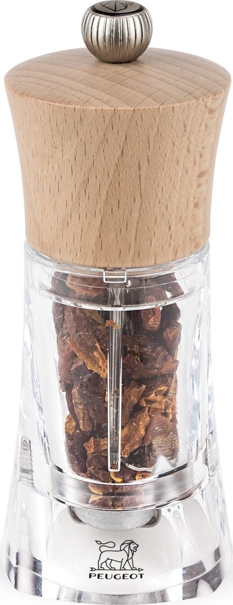 Peugeot oléron pepermolen voor chili 14 cm - naturel - hout acryl