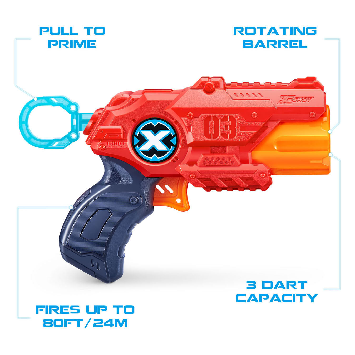 Zuru x-shot dartpistool met 8 pijlen