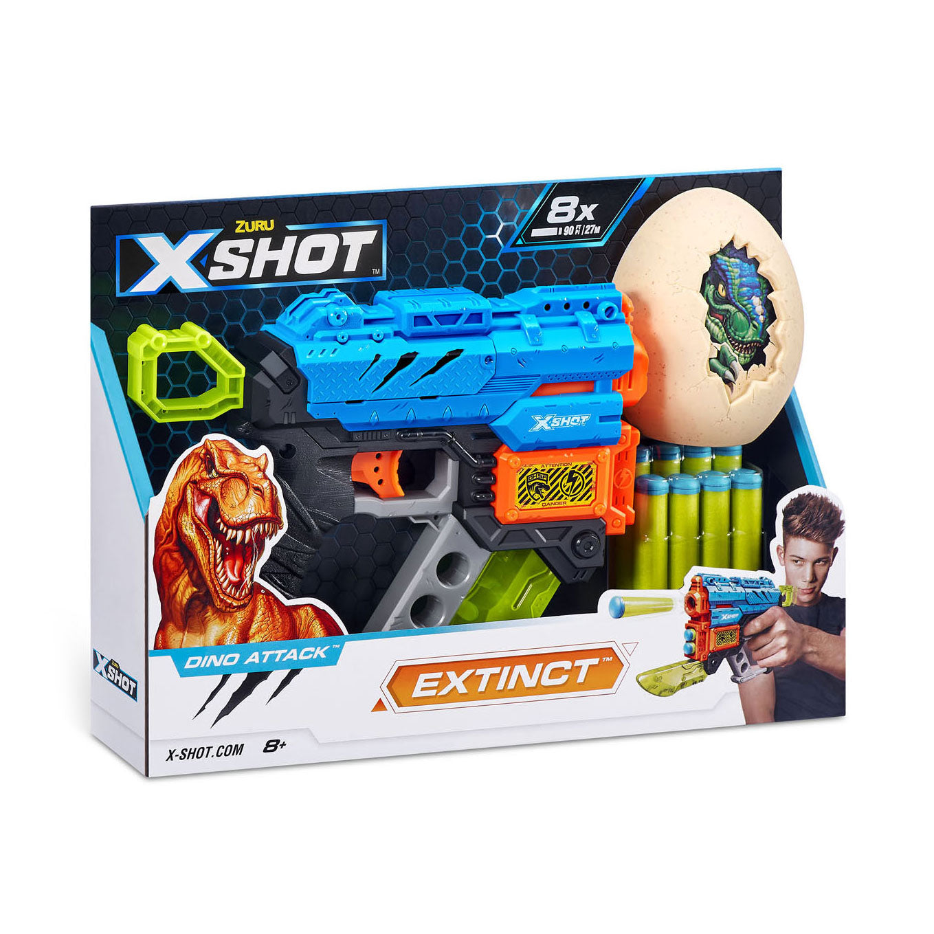 Zuru x-shot dino-aanval uitgestorven met 8 pijlen