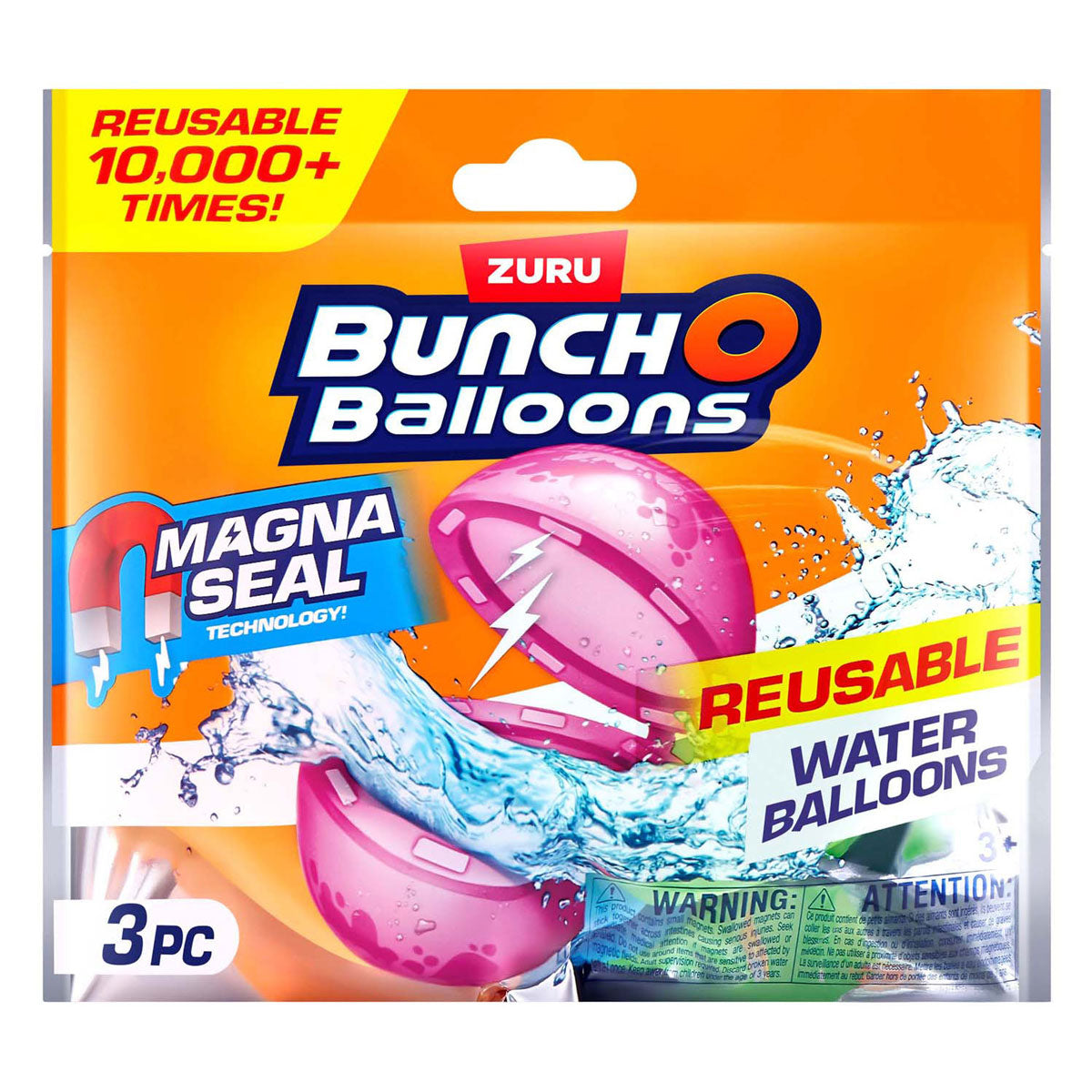 Zuru waterballonnen herbruikbaar magnetisch 3-pack zomerplezier.