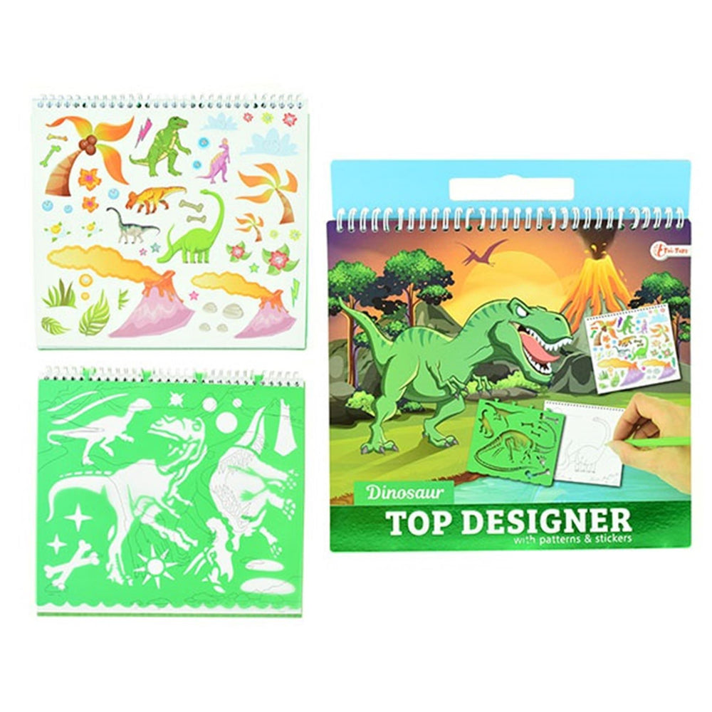 Toi-toys toi toys schetsboek dino met stickers en sjablonen