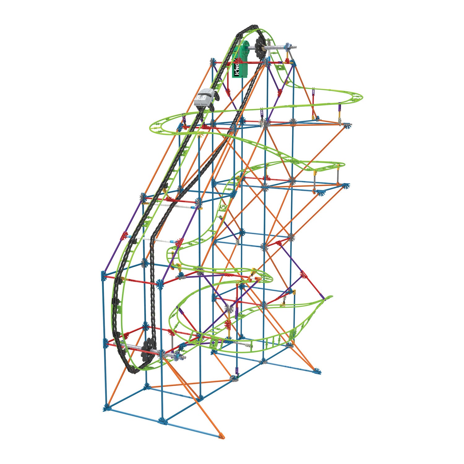 K'nex thrill rides typhoon frenzy roller coaster, 649dlg.