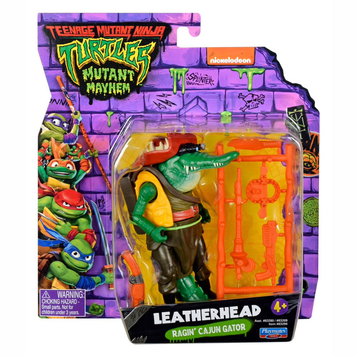 Boti tienermutant Ninja Turtles speelfiguur - Leatherhead Ragin Cajun Gator