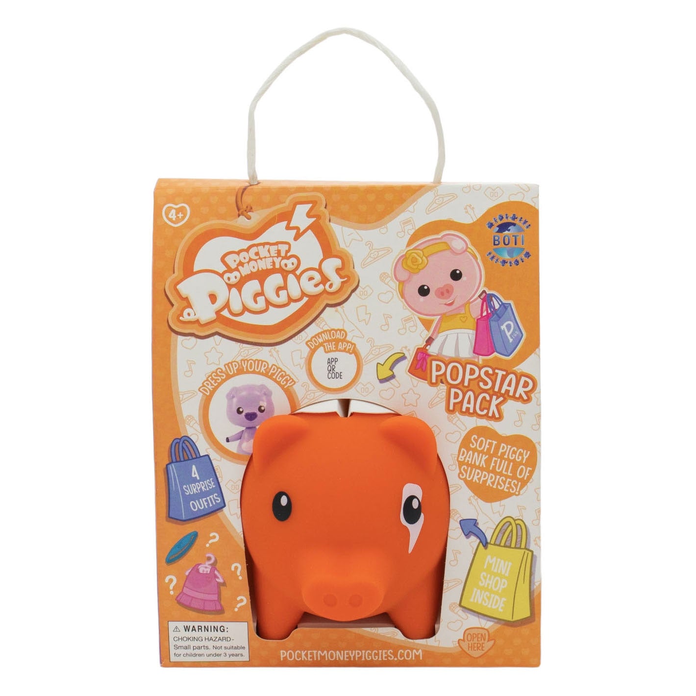 Pocket money piggies pockey money piggies speelfiguur met spaarpot - popstar pack