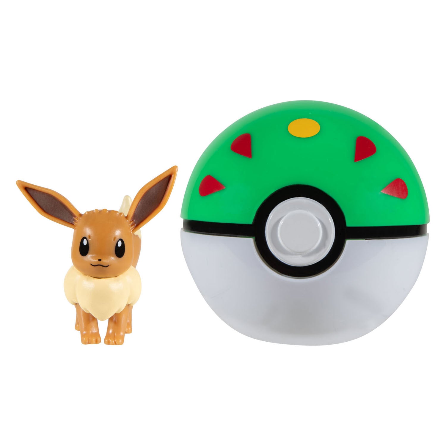 Boti pokémon clip 'n' go eevee en vriend bal speelset, 2dlg.