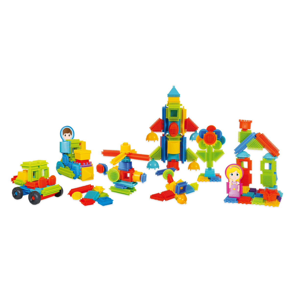 Bloko Nopper Bouwblokken met 2 Figuren in Opbergtas, 200dlg.