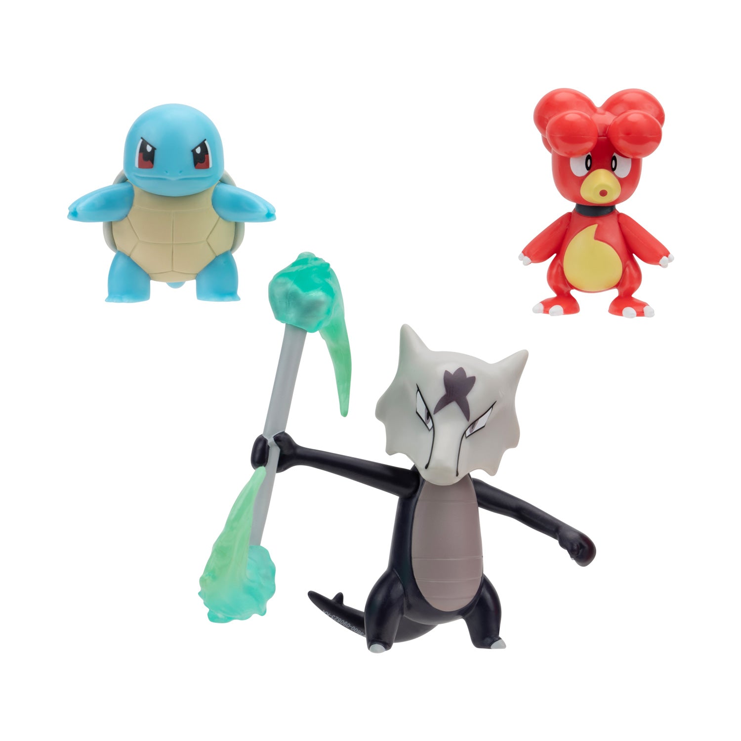 Boti pokémon batte figuurset - magby, alolan, marow, 3st.