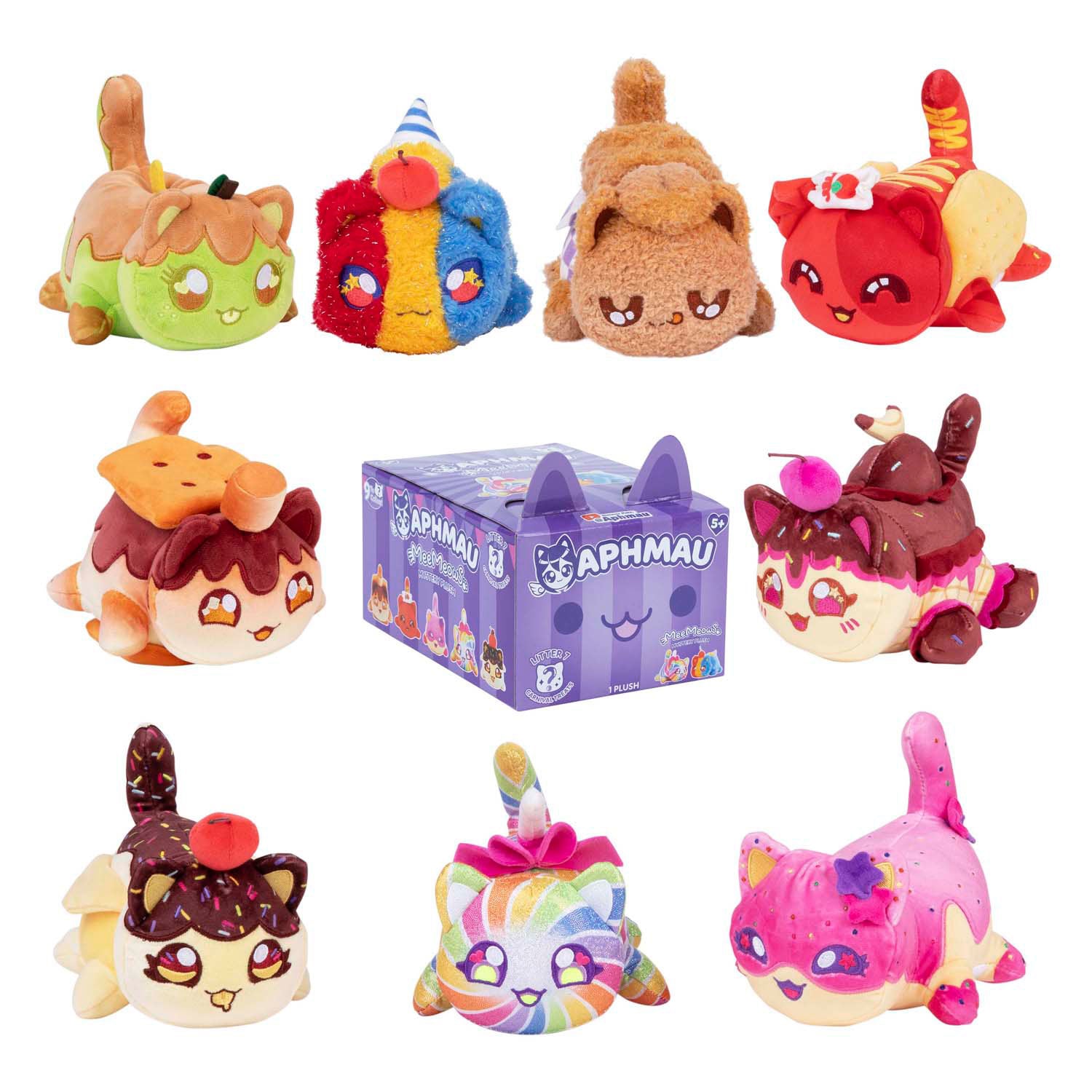 Aphmau - 15 cm mystery meemeow knuffel - series 7 carnival treats