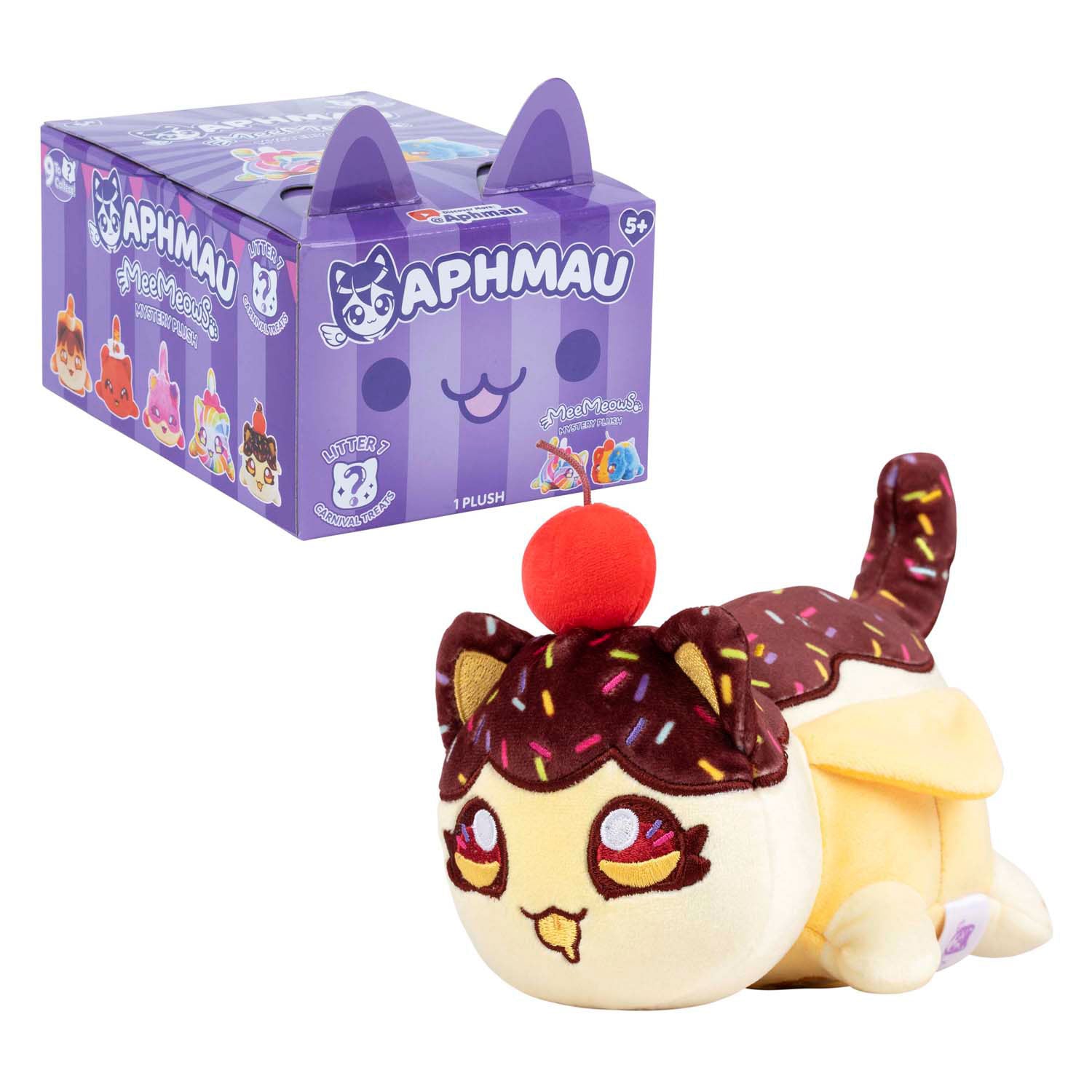 Aphmau - 15 cm mystery meemeow knuffel - series 7 carnival treats