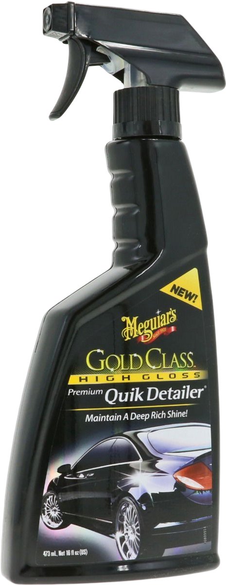 Meguiar's meguiar’s gold class premium quik detailer – 473ml – quick detailer spray – hoogglans voor donkere lakken – antistatische formule – verwijdert stof vingerafdrukken