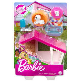 Barbie minispeelset hondenhuis met hondje