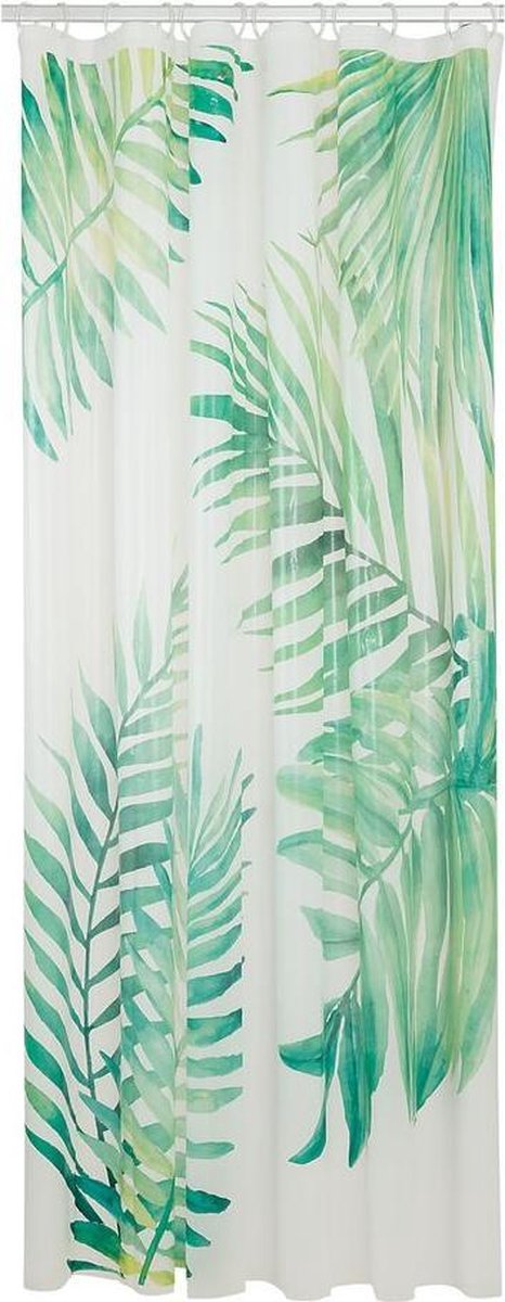 Sealskin leaves douchegordijn 180x200 cm - peva - groen wit