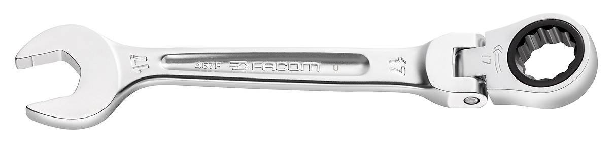 Facom scharnierende anti-slip steekringratelsleutel 13mm - 467bf.13 - 467bf.13