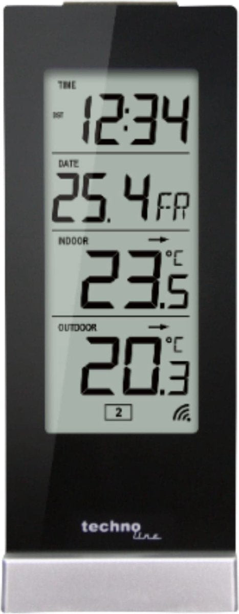 Technoline weerstation ws 9767 radiogestuurd met temperatuurweergave met 1 buitensensor tot 30 m