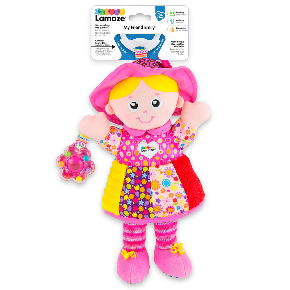 Lamaze mijn vriendin emily - grijp- en bijtspeelgoed - educatief babyspeelgoed - knuffel - spelen en ontdekken