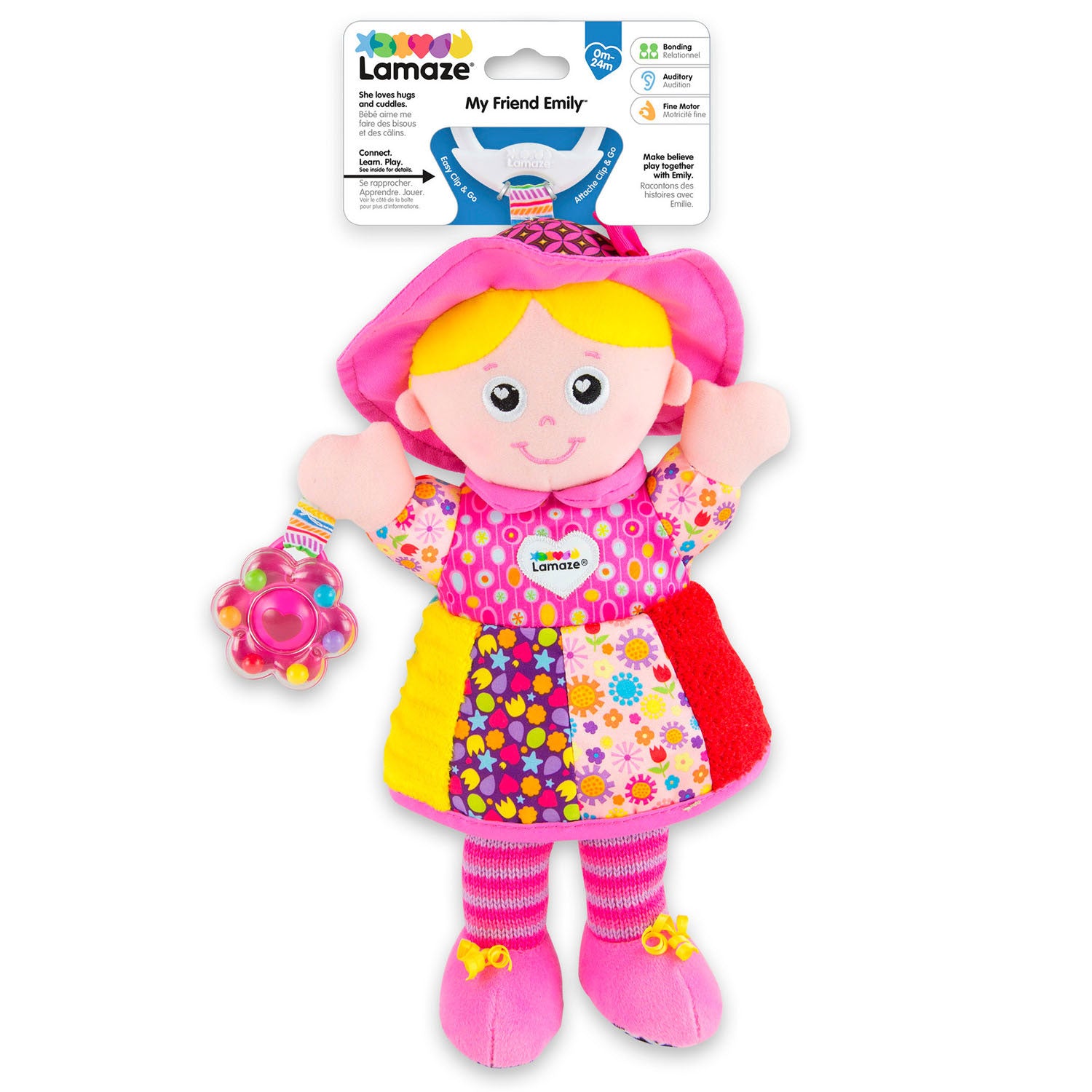 Lamaze mijn vriendin emily - grijp- en bijtspeelgoed - educatief babyspeelgoed - knuffel - spelen en ontdekken