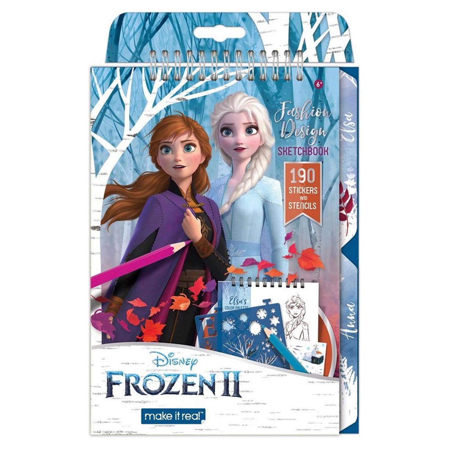 Frozen Schets- en Stickerboek met stencils