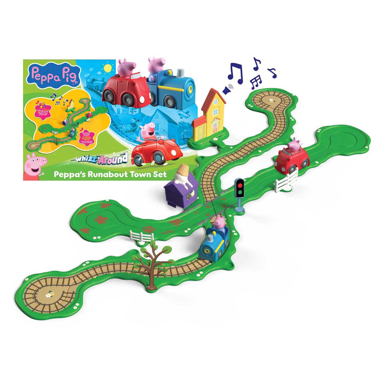 Gear2play peppa pig whizz around - peppa's rondweg door de stad speelset