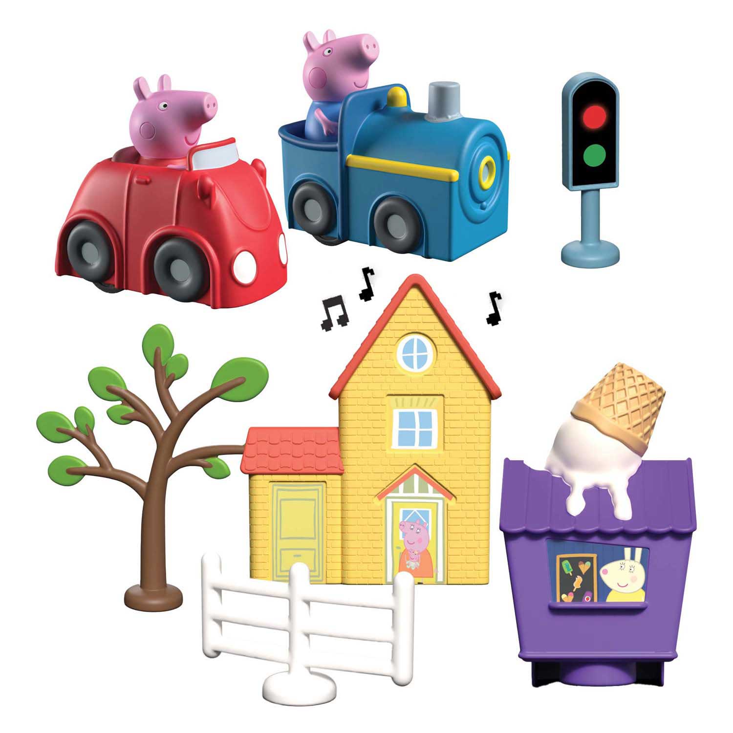 Gear2play peppa pig whizz around - peppa's rondweg door de stad speelset