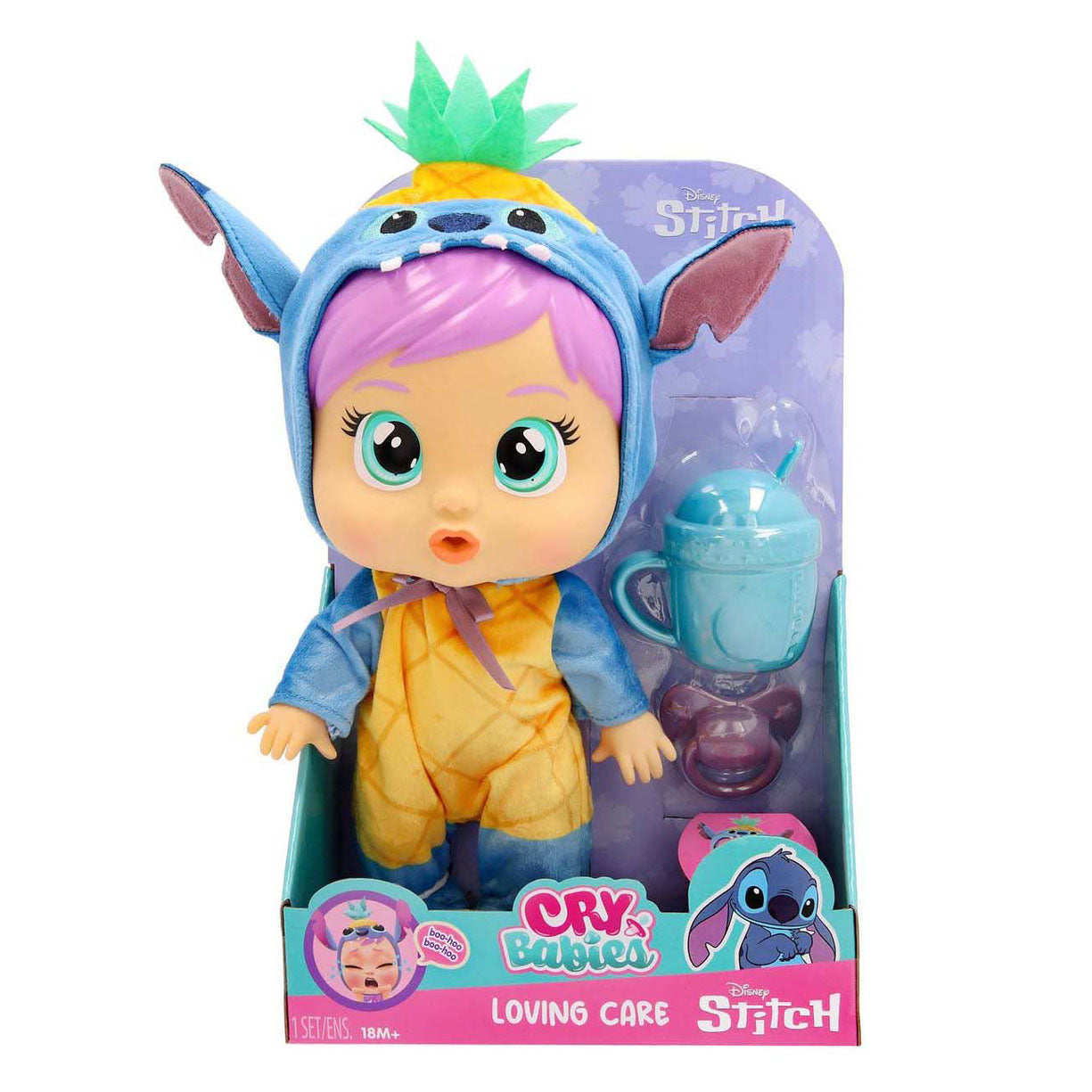 Spectron cry babies loving care stitch babypop - 26,5cm