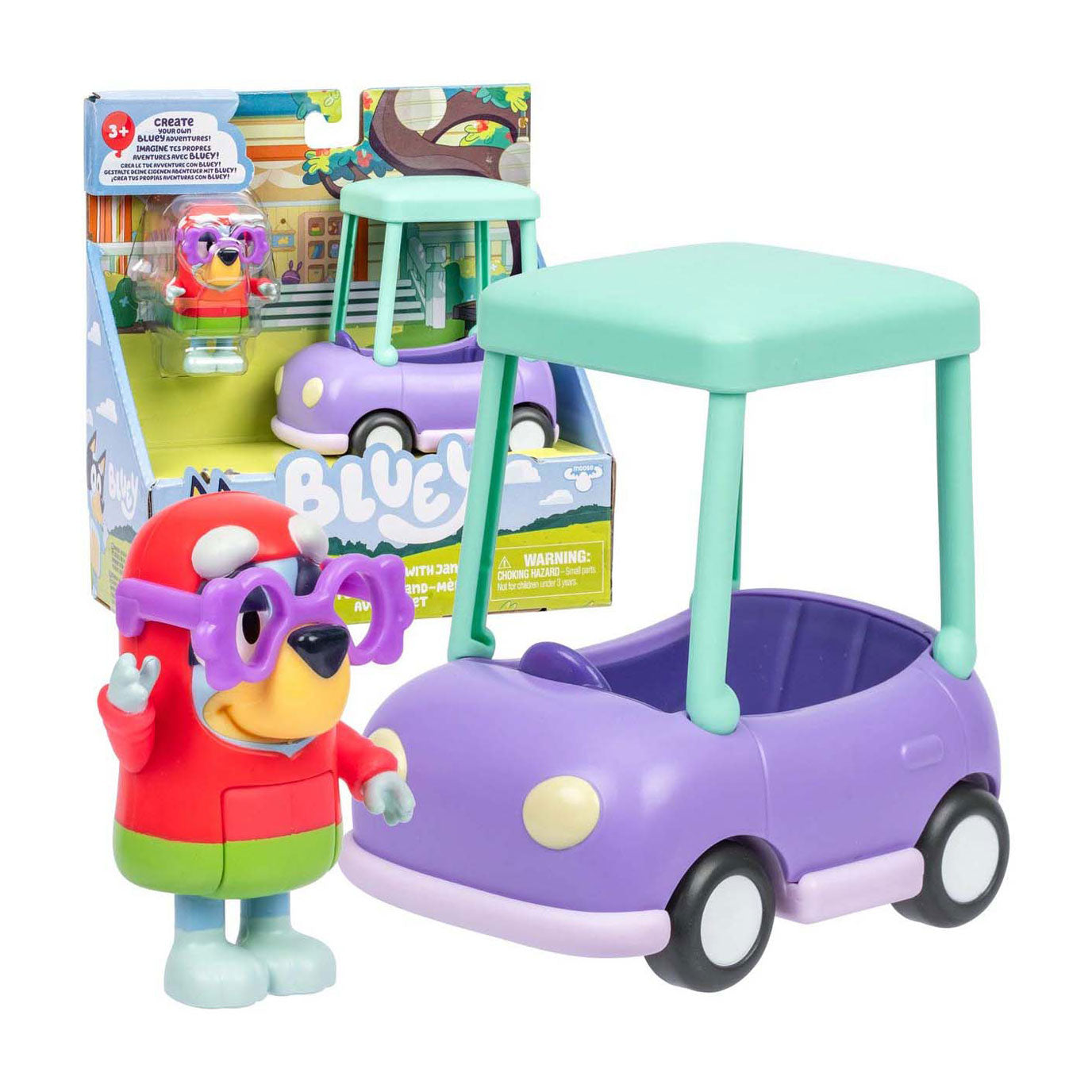 Moose toys bluey basic vehicle granny car janet