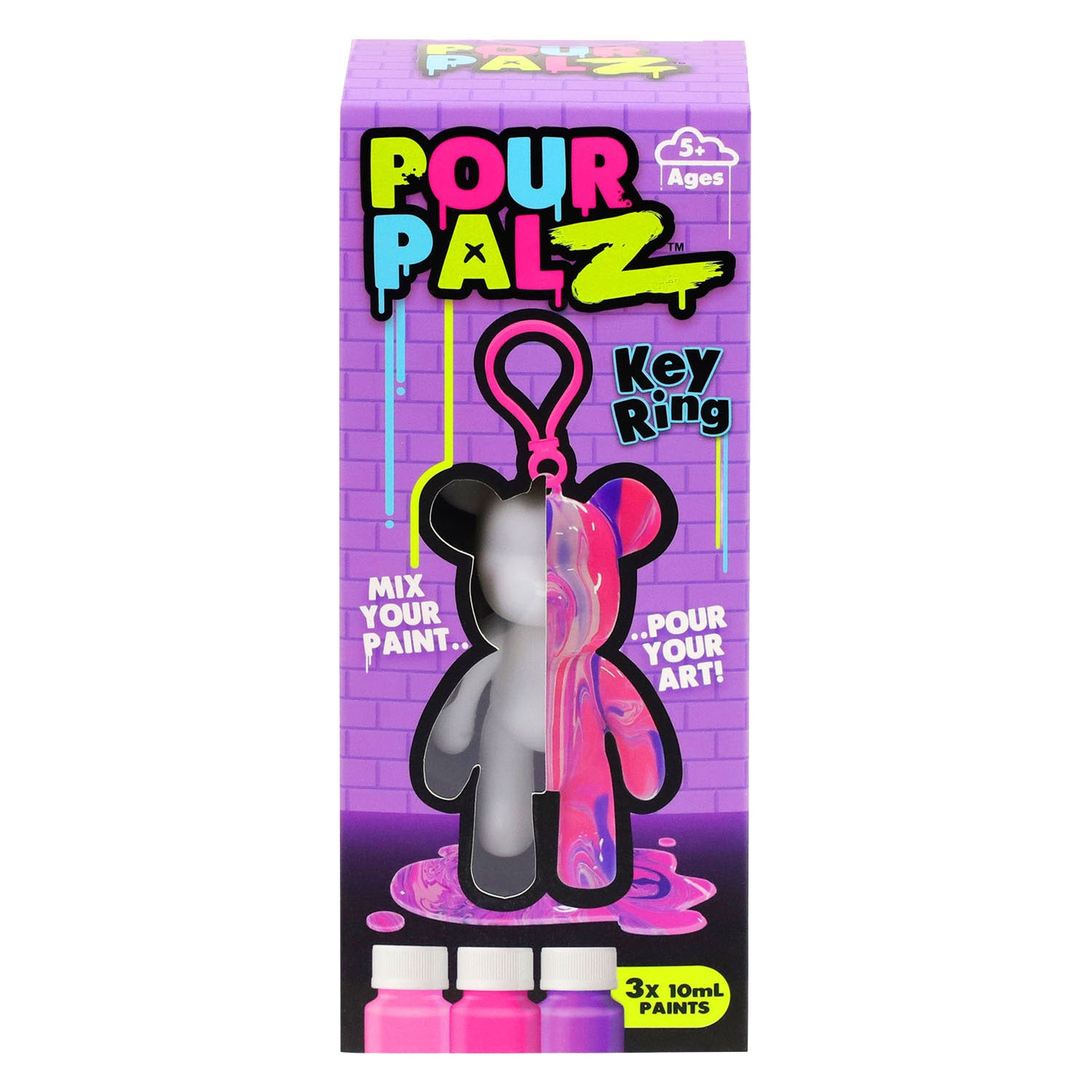 Gear2play pour palz mini paint bear sleutelhanger - gietverfset