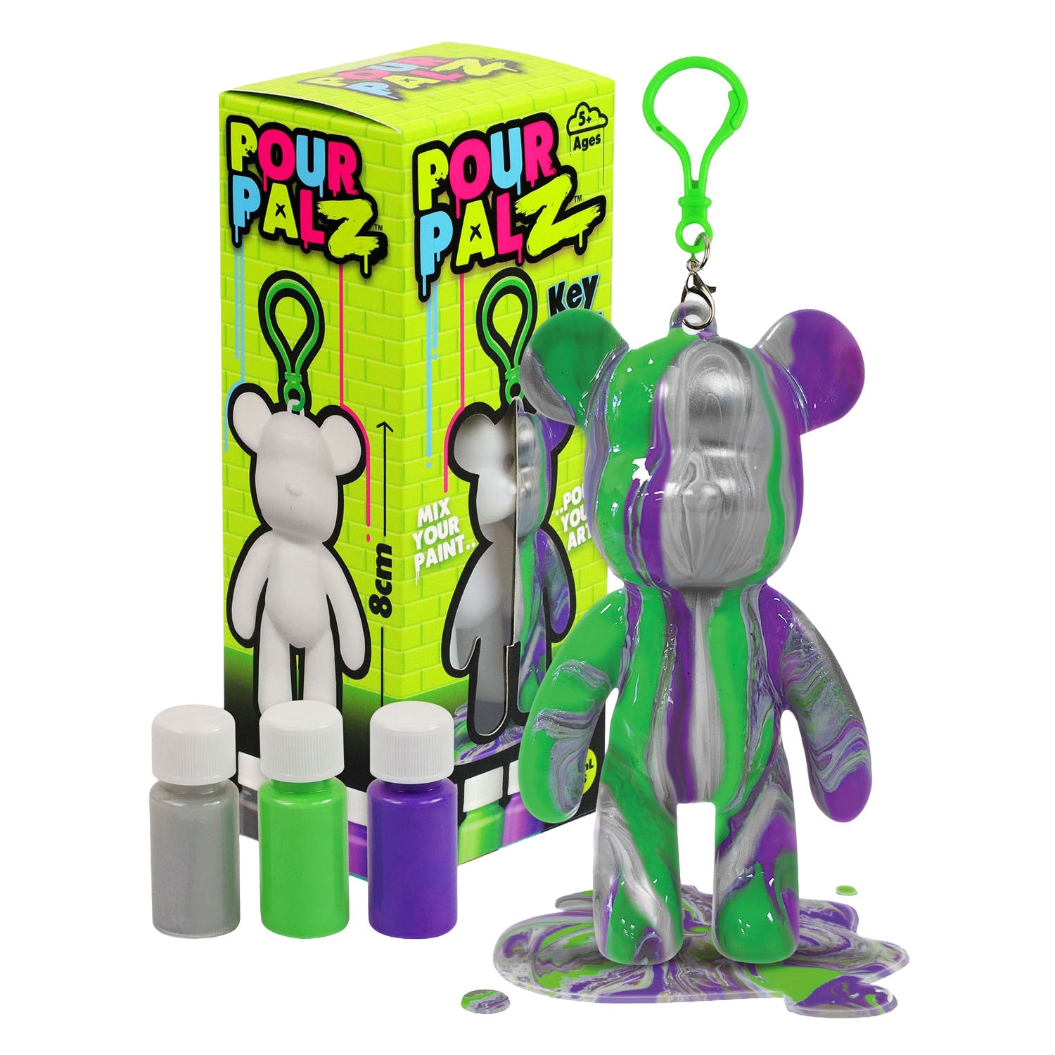Gear2play pour palz mini paint bear sleutelhanger - gietverfset