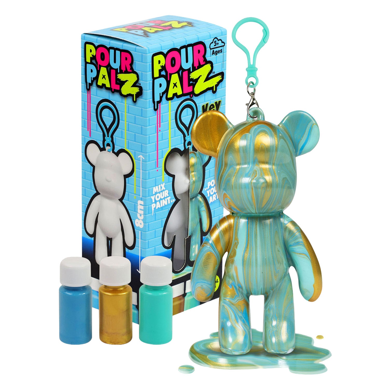 Gear2play pour palz mini paint bear sleutelhanger - gietverfset
