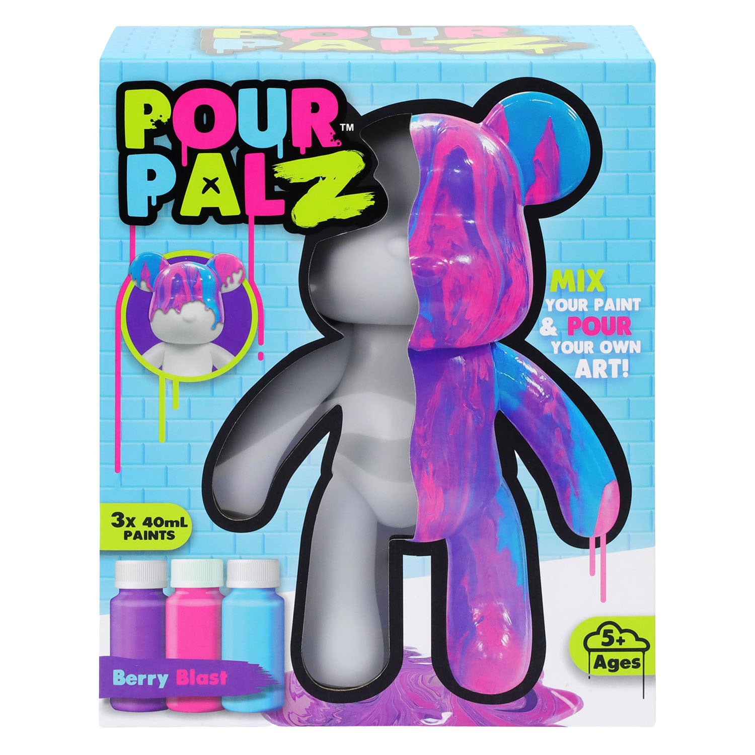 Spectron pour palz berry blast beer gietverfset - incl. 3 acrylverfkleuren