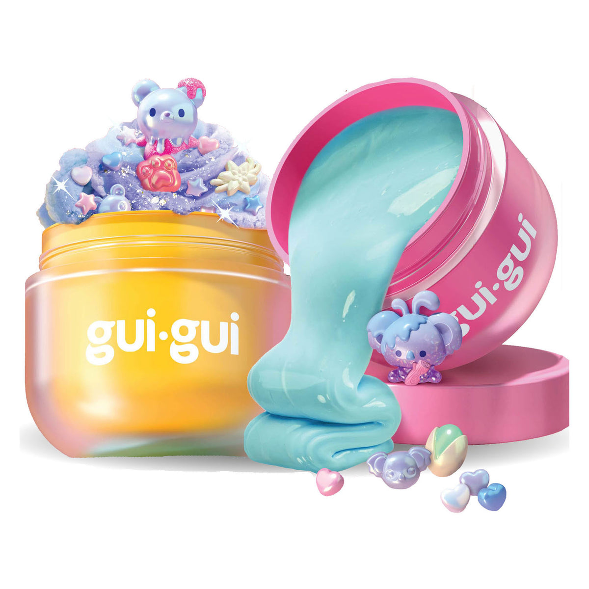 Moose gui gui slijm - shimmer deluxe duo pack - maak je eigen sprankelende, geurende slime