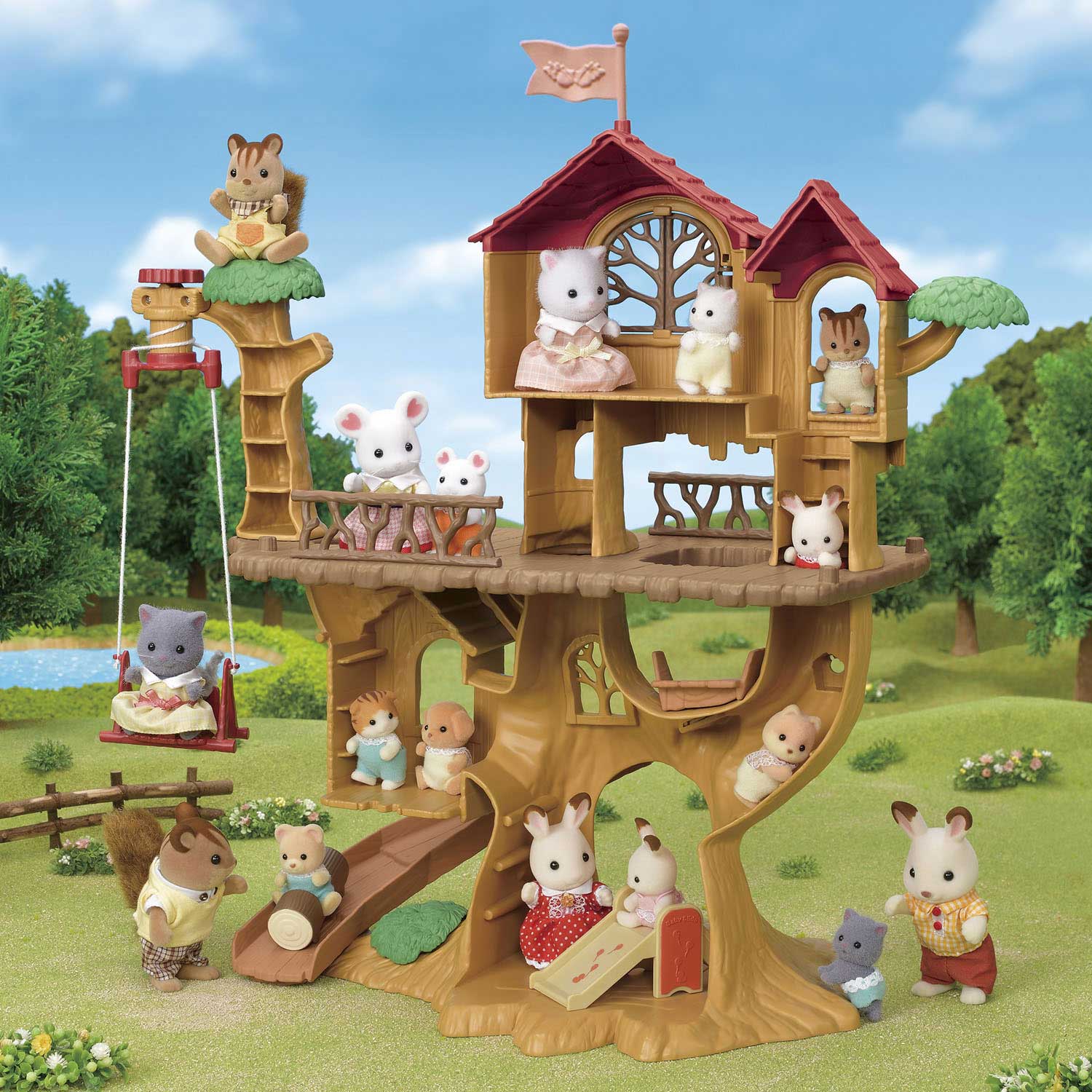 Sylvanian families 5450 avontuurlijke boomhut- te combineren met 5451 blok hut