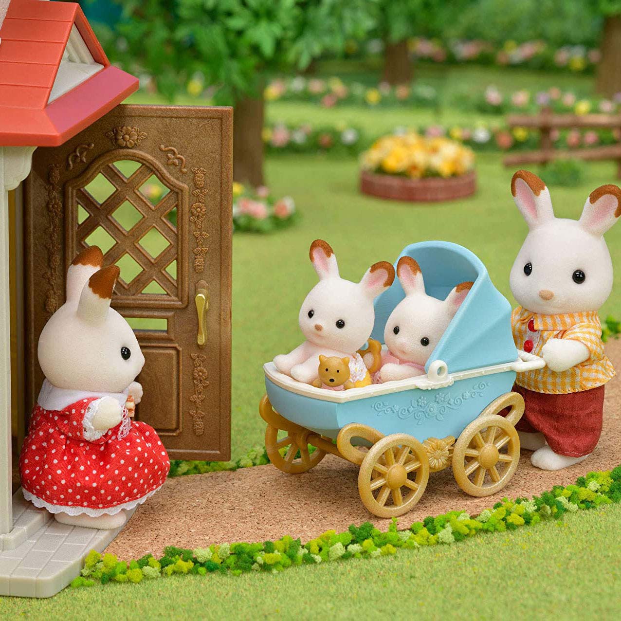 Epoch Sylvanian families 5432 set tweeling chocolade konijn