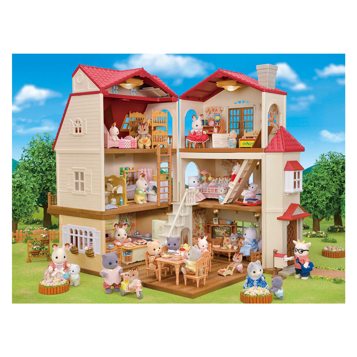 Sylvanian families 5708 poppenhuis met geheime speelkamer