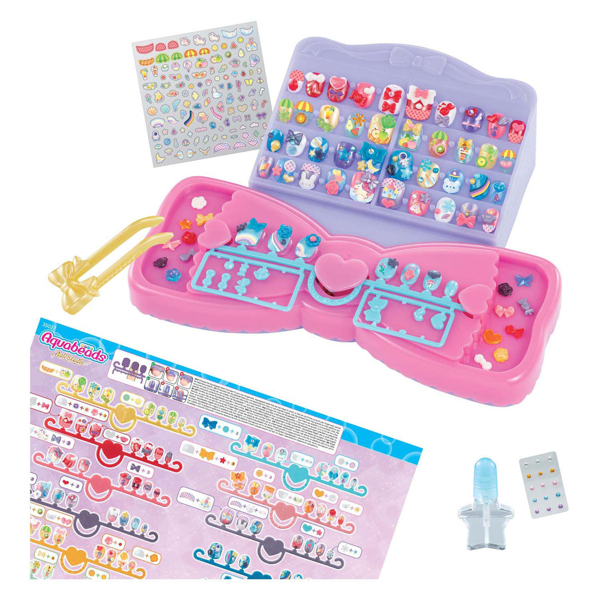 Aquabeads veelkleurige nagelset