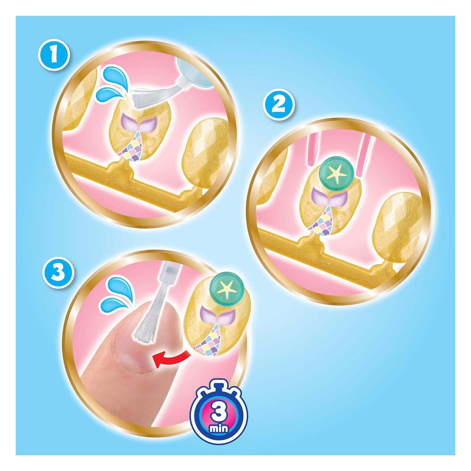 Aquabeads magische navulling nagelset- 40 nagels