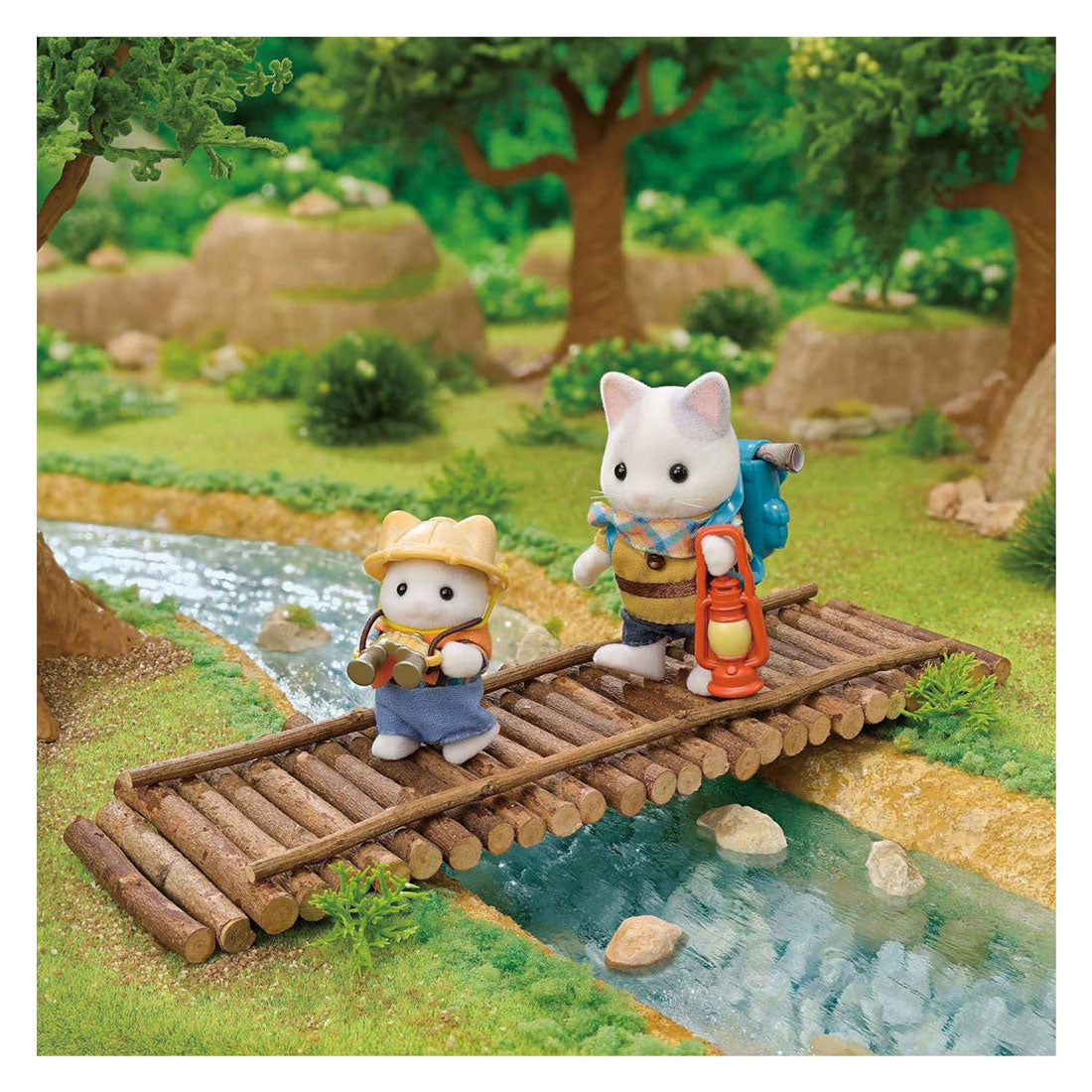 Epoch sylvanian families 5763 duo avonturies latte kat broer en baby