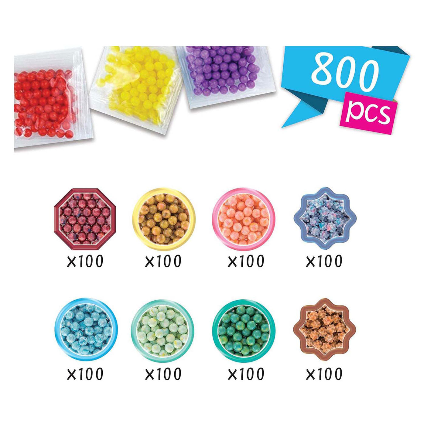 Epoch aquabeads navulling multikleuren parelmix
