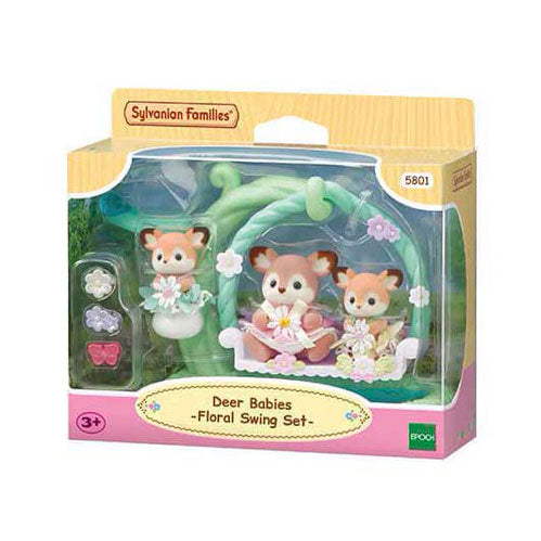 Epoch Sylvanian families baby hertjes bloemen schommel