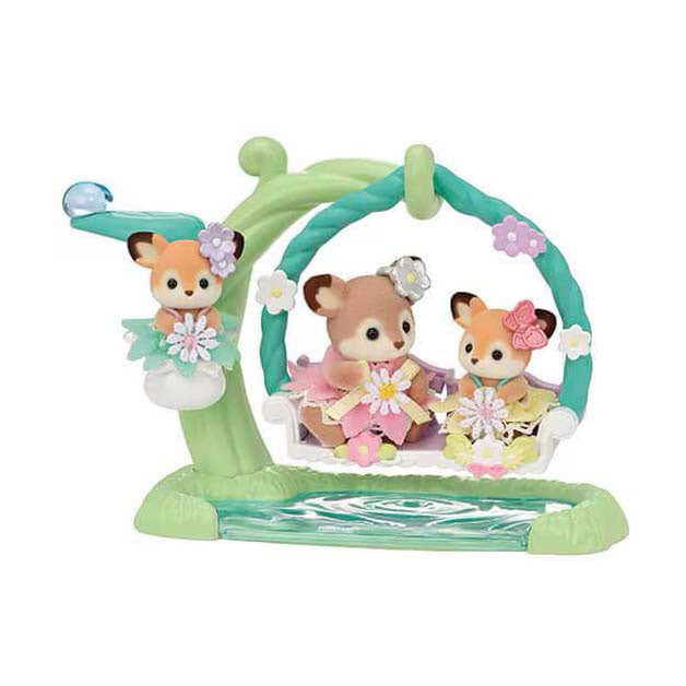 Epoch Sylvanian families baby hertjes bloemen schommel