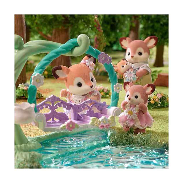 Sylvanian families 5801 baby hertjes en bloemen schommel