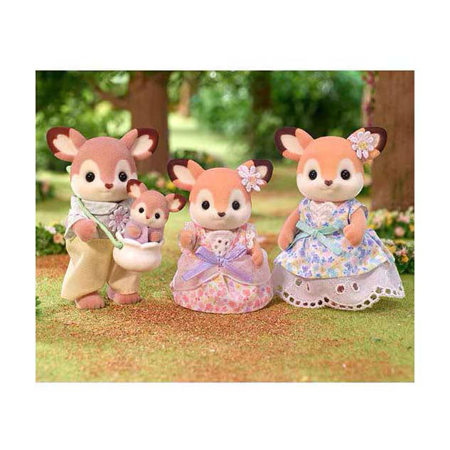 Sylvanian families 5799 familie hert- 4 fluweelzachte speelfiguren