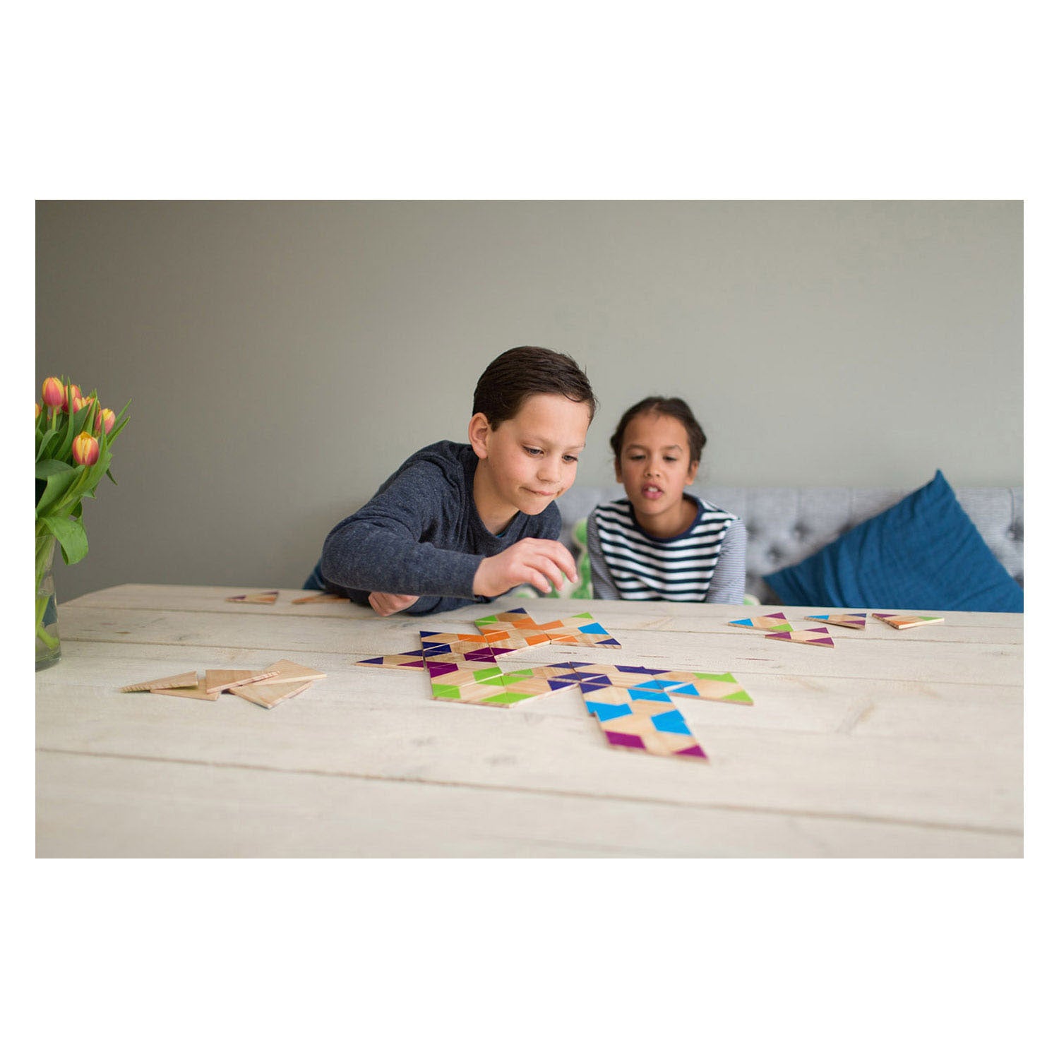 BS Toys Driehoek Domino Hout - Kinderspel