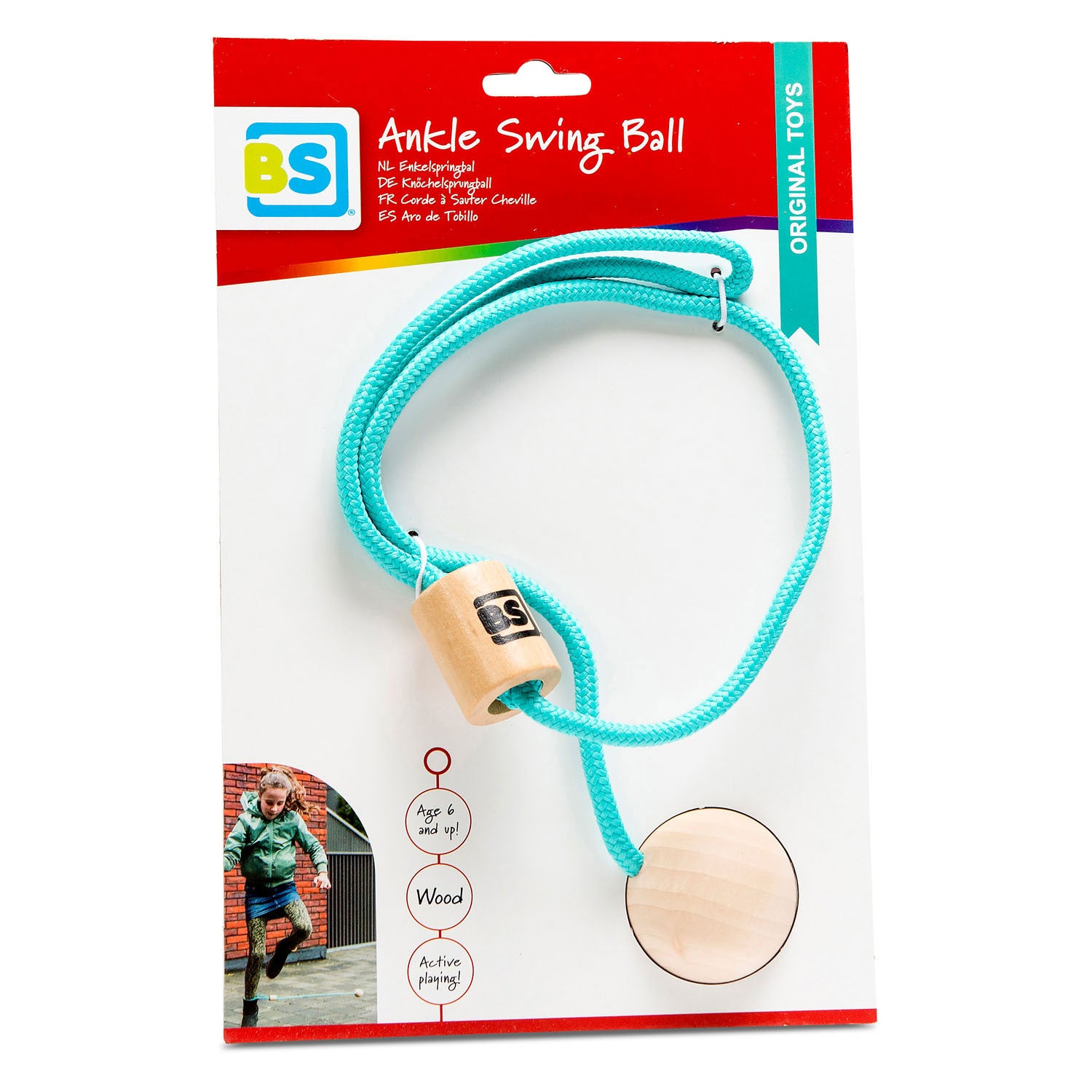 Bs toys enkelspringbal blauw