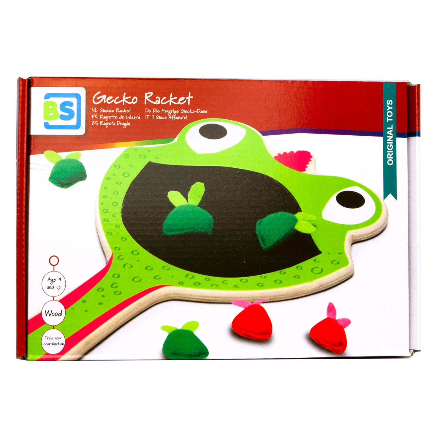 Bs speelgoed gekko racket - vang- en werpspel